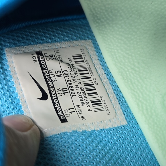 Nike KB Mentality Kobe Bryant Clearwater Blue Crimson 704942-400 Size 11 - Picture 8 of 8